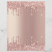 En-tête De Lettre Rose Gold Parties scintillant Business en-tête Mod (Dos)