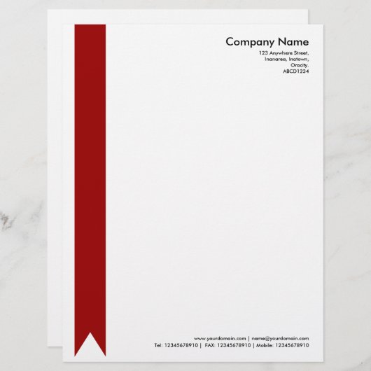 En-tête De Lettre Ruby Rouge (Devant / Derrière)