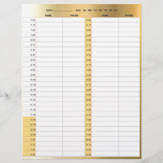 En-tête De Lettre Salon de coiffure Pages du carnet de rendez-vous d