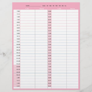 En-tête De Lettre Salon de coiffure Pages du carnet de rendez-vous d