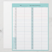 En-tête De Lettre Salon de coiffure Pages du carnet de rendez-vous d (Devant / Derrière)