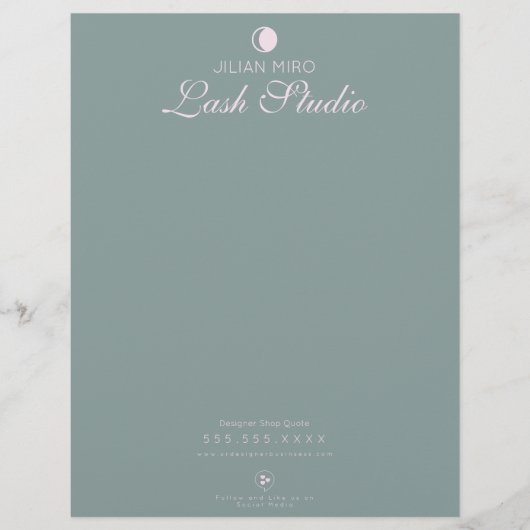 En-tête De Lettre Salon moderne Beauté Eyelash Studio En-tête (Devant)