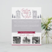 En-tête De Lettre Salutations de notre maison à l'année Noël de fami (Debout devant)