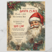 En-tête De Lettre Santa's Nice List Certifications  (Devant)