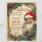 En-tête De Lettre Santa's Nice List Certifications (Devant / Derrière)