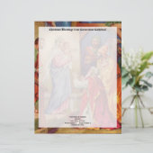 En-tête De Lettre Scène Wisemen de nativité de Noël (Debout devant)