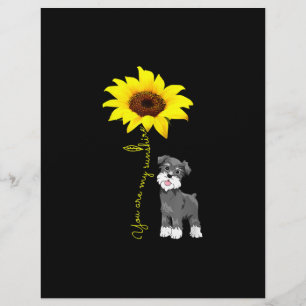 En-tête De Lettre Schnauzer sont mon Sunshine Sunflower Schnauzer Ma