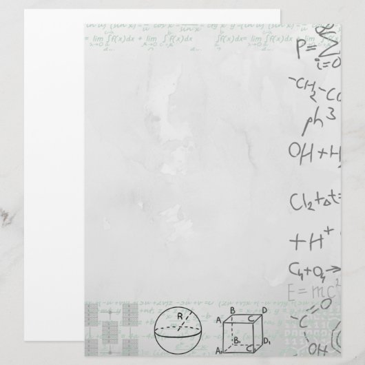 En-tête De Lettre Science (Devant / Derrière)