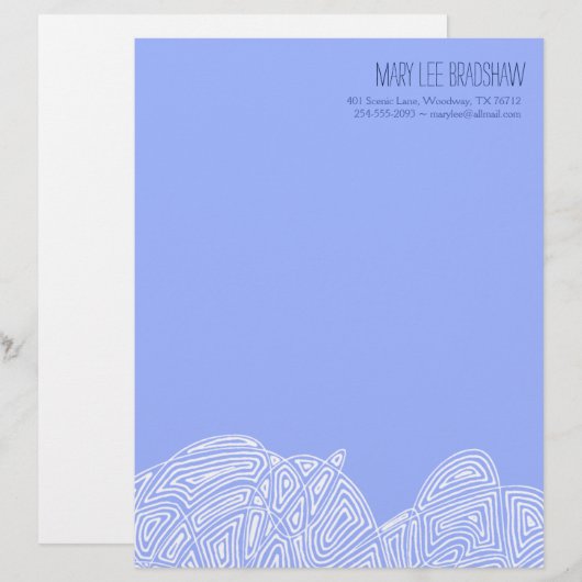 En-tête de lettre Scribblprint Waves (Devant / Derrière)