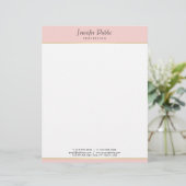 En-tête De Lettre Script de calligraphie moderne de Faux Gold Blush  (Debout devant)