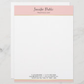 En-tête De Lettre Script de calligraphie moderne de Faux Gold Blush  (Devant / Derrière)