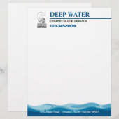 En-tête De Lettre Service de guide de pêche (Devant / Derrière)