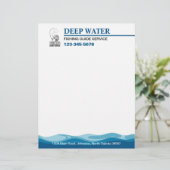 En-tête De Lettre Service de guide de pêche (Debout devant)