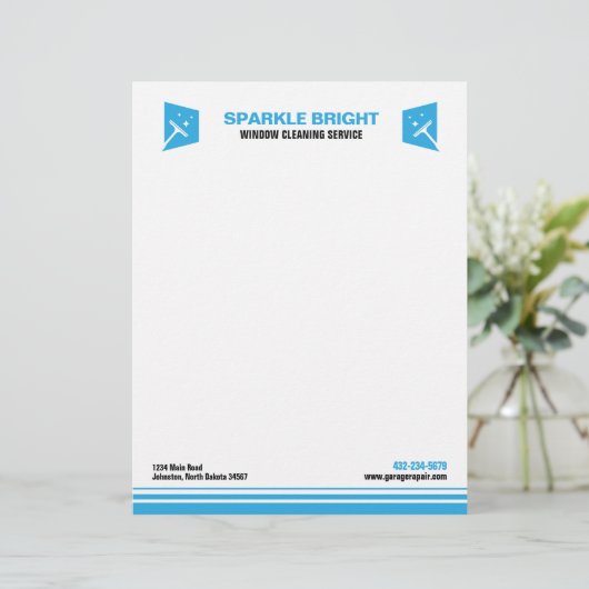 En-tête De Lettre Service de nettoyage de fenêtres (Debout devant)