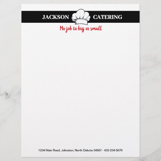 En-tête De Lettre Service de restauration professionnelle (Devant)