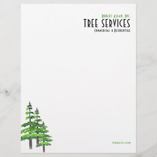 En-tête De Lettre Services d'arbre paysager
