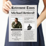 En-tête De Lettre SIGNE DE RETRAITE DE JOURNAL cadeau pour vétérinai<br><div class="desc">Créez une tenue de journal pour vos militaires, policiers, pompiers ou premiers intervenants. Modifiez avec les détails de votre retraité. Ajoutez un message spécial de votre famille. Énumérez vos réalisations professionnelles. Imprimé avec effet papier parchemin. Imprimez assez pour tous les invités de votre retraite, puis montez comme un gardien pour...</div>