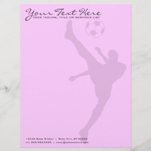 En-tête De Lettre silhouette de football