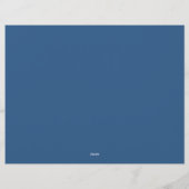 En-tête De Lettre Simple Basic Navy Blue Border Stationery (Dos)