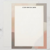 En-tête De Lettre Simple Earth Tones Stationery Paper (Devant / Derrière)