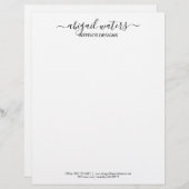 En-tête De Lettre Simple Élégant Script manuscrit (Devant / Derrière)