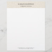 En-tête De Lettre Simple Light Beige Linen Black Typography (Devant)