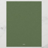 En-tête De Lettre Simple lin vert forêt Typographie dorée (Dos)