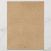 En-tête De Lettre Simple Moderne Kraft Rustique (Dos)