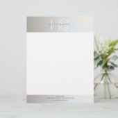 En-tête De Lettre Simple moderne Monogramme professionnel gris argen (Debout devant)