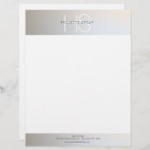 En-tête De Lettre Simple moderne Monogramme professionnel gris argen (Devant / Derrière)