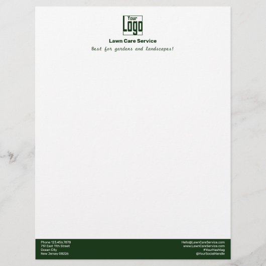 En-tête De Lettre Simple nom de logo de société devise (Devant)