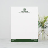 En-tête De Lettre Simple nom de logo de société devise (Debout devant)