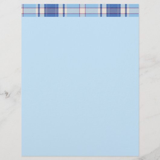 En-tête De Lettre Simple Style Chake Rustique Bleu  (Devant)