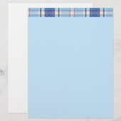 En-tête De Lettre Simple Style Chake Rustique Bleu  (Devant / Derrière)