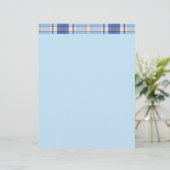 En-tête De Lettre Simple Style Chake Rustique Bleu  (Debout devant)