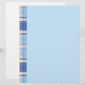 En-tête De Lettre Simple Style Chake Rustique Bleu  (Devant / Derrière)