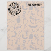 En-tête De Lettre Skeletons d'Halloween Macabre Dance (Devant)