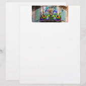 En-tête De Lettre SlipperyJoe's Mardi Gras masques perles décoration (Devant / Derrière)