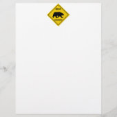 En-tête De Lettre SlipperySignal de passage de l'ours de Joe silhoue (Devant)