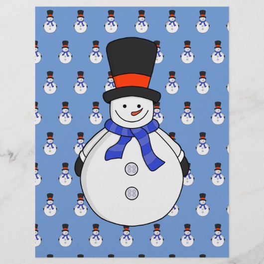 En-tête De Lettre Snowman avec chapeau supérieur (Devant)