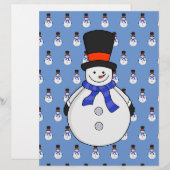 En-tête De Lettre Snowman avec chapeau supérieur (Devant / Derrière)