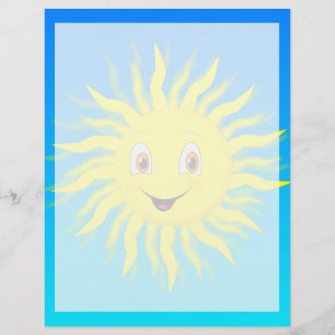 En-tête De Lettre Soleil Joyeux Face Soleil