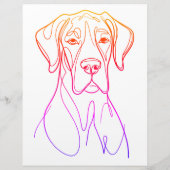 En-tête De Lettre Sophisticated Great Dane on Pink (Dos)