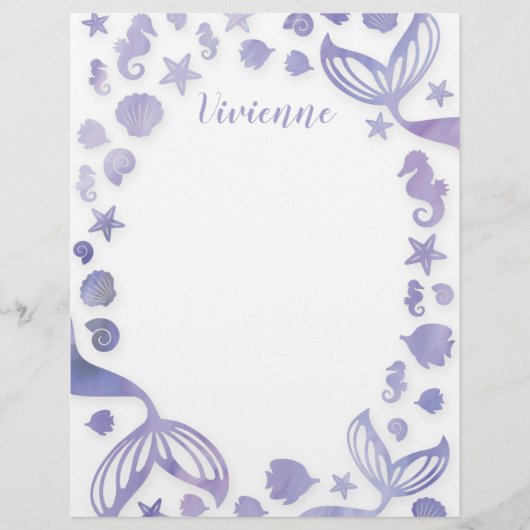 En-tête De Lettre Sous la sirène de la mer (Devant)