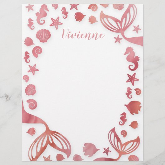 En-tête De Lettre Sous la sirène de mer (Devant)