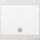 En-tête de lettre standard de monogramme gris pers (Dos)