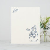 En-tête De Lettre Stationnaire de vacances de motoneige mignonne (Debout devant)