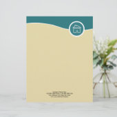 En-tête de lettre stationnaire du logo de l'immeub (Debout devant)