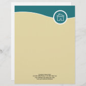 En-tête de lettre stationnaire du logo de l'immeub (Devant / Derrière)