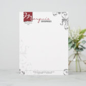 En-tête de lettre stationnaire - rouge (Debout devant)